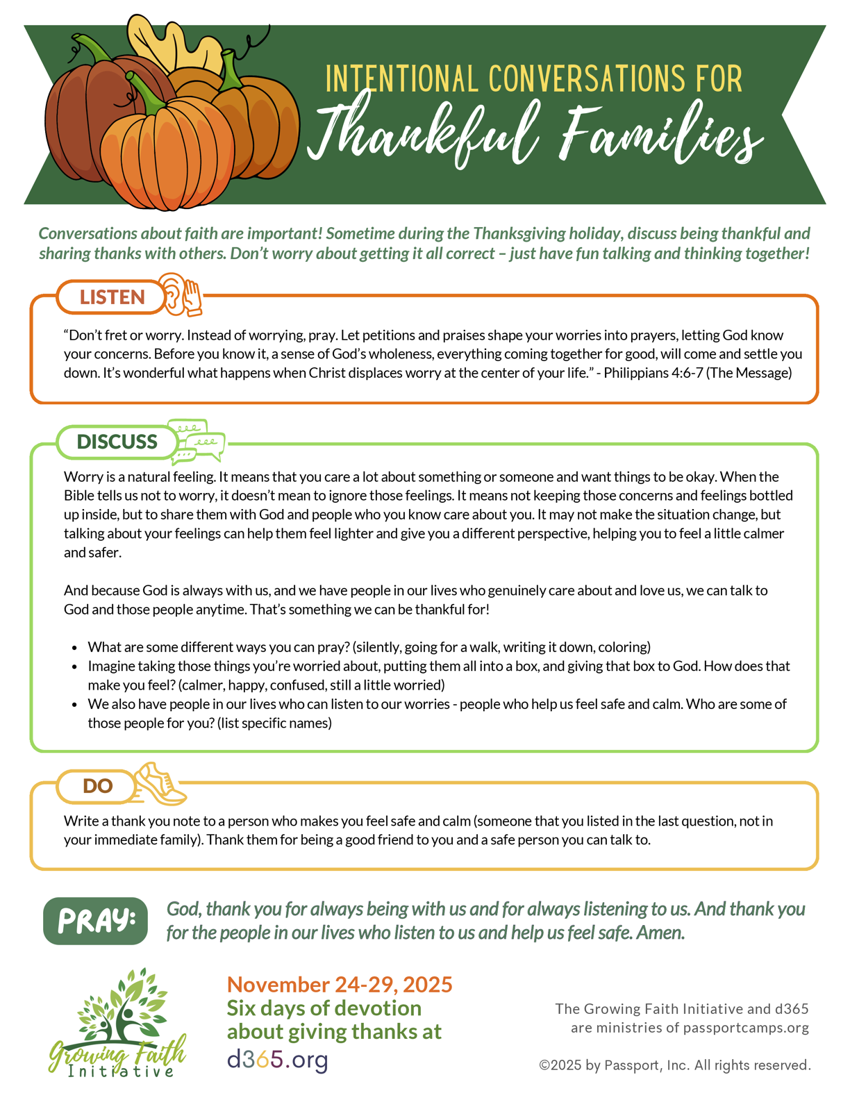 Thankful Families - Resource 2025 (English)