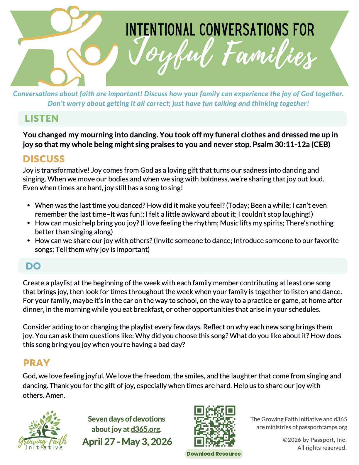 Joyful Families - Resource 2026
